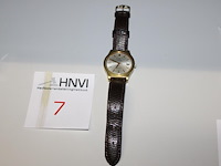 Horloge omega geneve met lederen band.