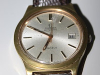 Horloge omega geneve met lederen band. - afbeelding 3 van  3