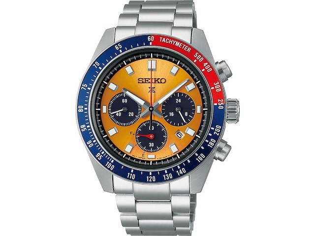 Horloge, seiko, ssc947p1, zilver, rood, diameter van 41 mm en kastdikte van 13 mm - afbeelding 1 van  5