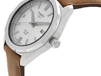 Horloge, tissot, prc 100 quartz t1514221603100, zilver/ bruin - afbeelding 1 van  3
