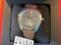 Horloge, tissot, prc 100 quartz t1514221603100, zilver/ bruin - afbeelding 3 van  3