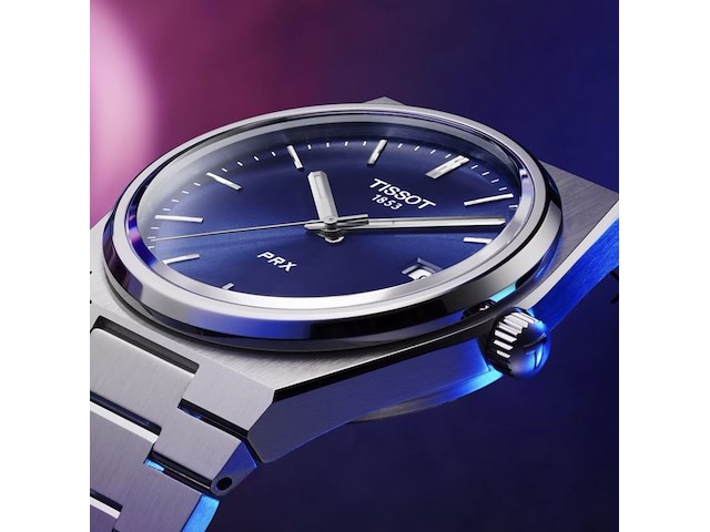 Horloge, tissot, prx, t137.410.11.041.00, blauw - afbeelding 6 van  6