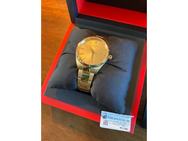Horloge, tissot, t-classic t1502103302100 pr 100, goud - afbeelding 4 van  4