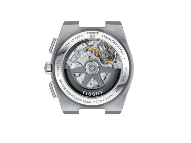 Horloge tissot, t137.427.11.011.00 prx automatic chronograph 42mm, wit/zilverkleurig - afbeelding 2 van  2