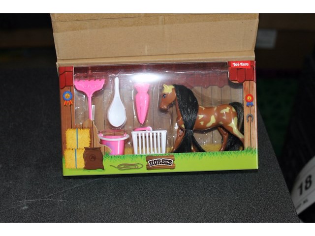 Horse speelgoed setje bruin in ds 14 - afbeelding 1 van  3