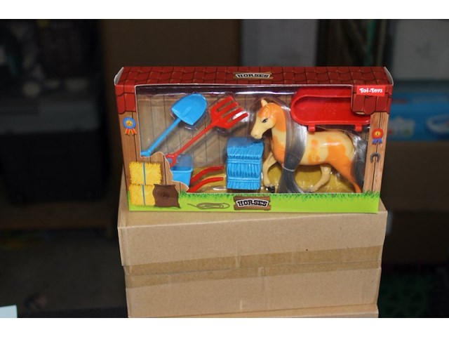 Horse speelgoed setje oranje in ds q - afbeelding 1 van  3