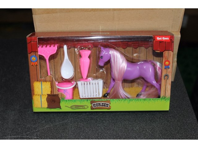 Horse speelgoed setje paars in ds 14 - afbeelding 1 van  3