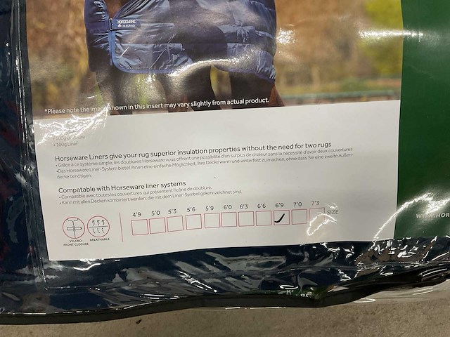 Horseware 155/206cm - 100g abad61-bb00-81 liner - afbeelding 6 van  6