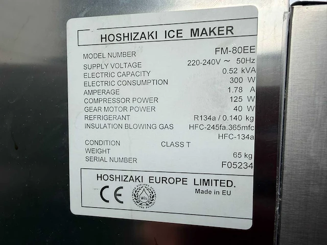 Hoshizaki - 80kg fm-80 scherfijs - scherfijsmachine - afbeelding 3 van  3