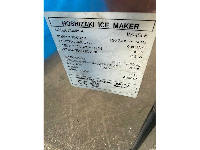 Hoshizaki im-45le ijsblokjesmachine - afbeelding 1 van  1