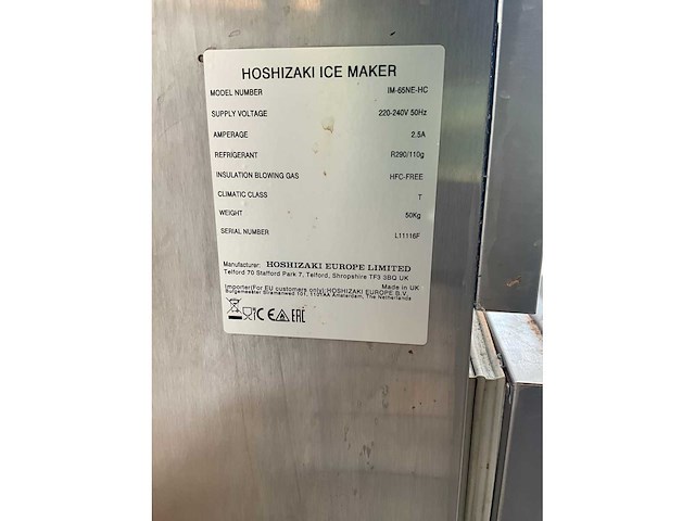 Hoshizaki im65ne-hc ijsblokjesmachine - afbeelding 5 van  5