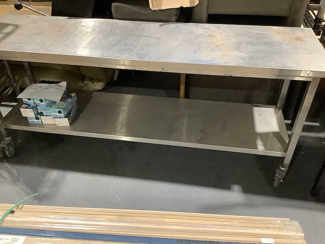 Hospitality & catering, mobile rvs werktafel - afbeelding 1 van  3
