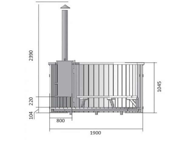 Hot tub vonato, wooden tranquil - afbeelding 7 van  9