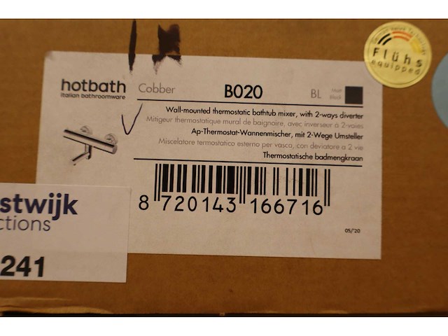 Hotbath - cobber (b020bl) - - thermostatische badmengkraan met wegdraaibare uitloop - afbeelding 6 van  6