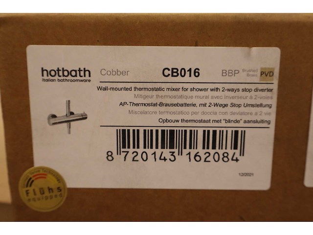 Hotbath - cobber (cb016) - - thermostatische douchekraan - afbeelding 2 van  4