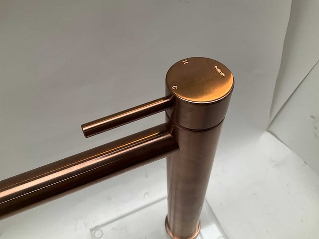 Hotbath buddy hoge wastafelkraan brushed copper pvd - afbeelding 2 van  6