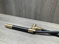 Hotbath cobber staaf handdouche met wanduitlaat en doucheslang geborsteld messing pvd mat zwart - afbeelding 7 van  7