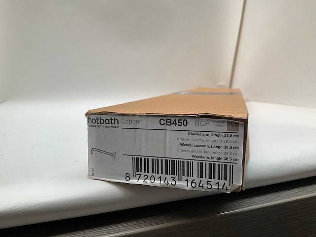 Hotbath cobber wandarm 38,5 geborsteld koper - afbeelding 5 van  5