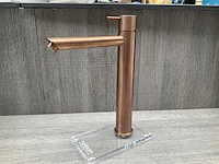 Hotbath cobber wastafelkraan brushed copper pvd hoog model 29cm - afbeelding 7 van  7