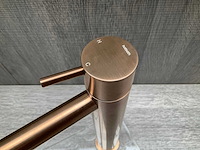 Hotbath cobber wastafelkraan brushed copper pvd hoog model 29cm - afbeelding 2 van  7