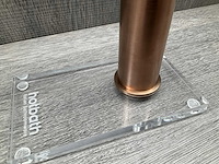 Hotbath cobber wastafelkraan brushed copper pvd hoog model 29cm - afbeelding 5 van  7