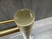 Hotbath cobber wastafelkraan verhoogd model geborsteld messing pvd cb003hcbbp - afbeelding 4 van  6