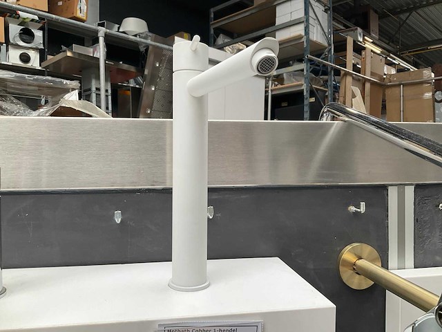 Hotbath cobber wastafelmengkraan 28,6 cm mat wit - afbeelding 4 van  7