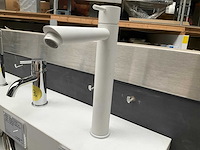 Hotbath cobber wastafelmengkraan hoog model 28,6 cm mat wit - afbeelding 5 van  7