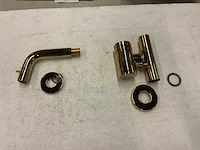 Hotbath fonteinkraan met sifon brushed brass - afbeelding 1 van  3