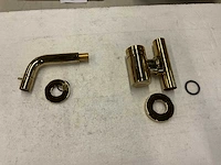 Hotbath fonteinkraan met sifon brushed brass - afbeelding 1 van  4