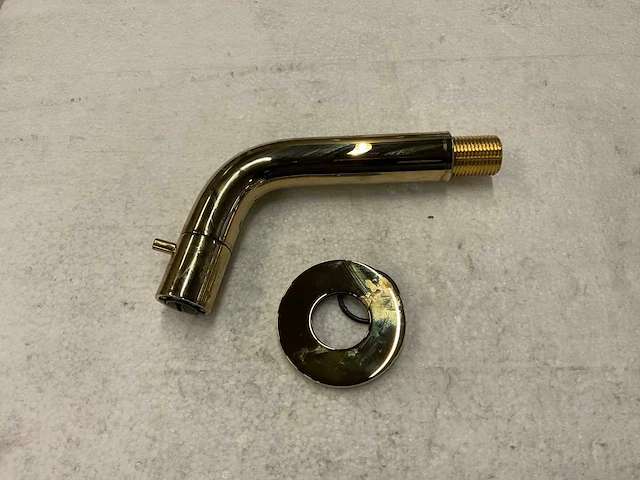 Hotbath fonteinkraan met sifon brushed brass - afbeelding 2 van  4