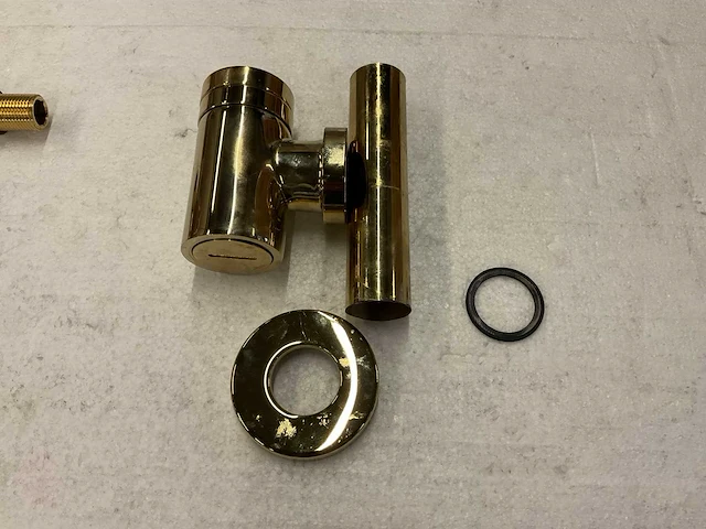 Hotbath fonteinkraan met sifon brushed brass - afbeelding 3 van  4