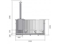 Hottub - vonato - wooden tranquil - 0 - houten hottub met kachel - afbeelding 7 van  9