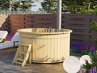 Hottub met interne rvs kachel ø200 cm, onbehandeld vuren
