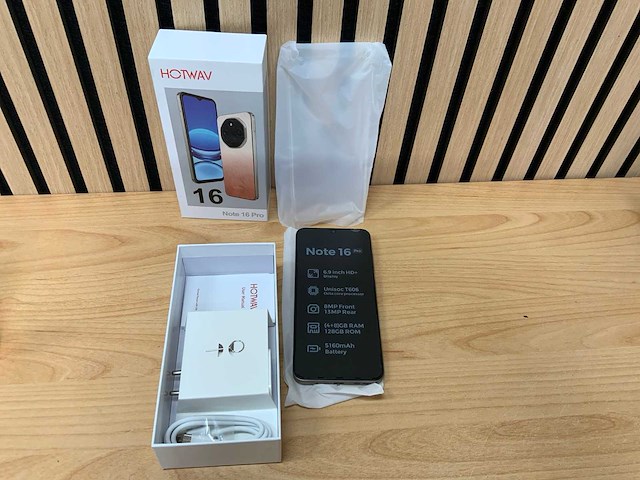 Hotwav - note 16 pro - titan gold smartphone - afbeelding 3 van  3