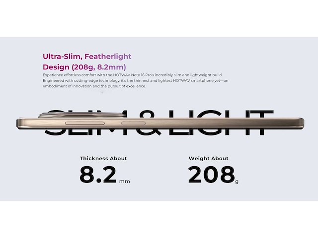 Hotwav note 16 pro space black smartphone - afbeelding 3 van  9