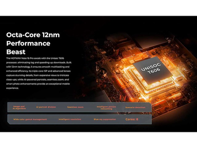 Hotwav note 16 pro titan gold smartphone - afbeelding 4 van  9