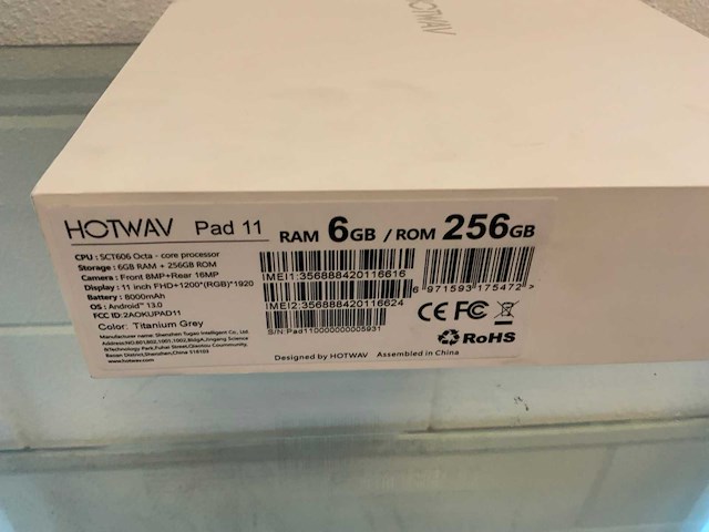 Hotwav pad 11 titanium grey tablet - afbeelding 3 van  4
