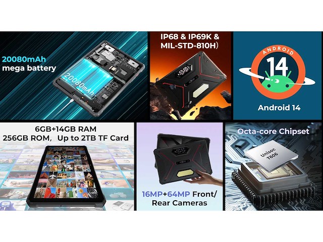 Hotwav tab r9 pro zwart tablet - afbeelding 2 van  6