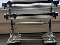 Houder pallet papier-folie rollen profishop, dubbele rol, grijs, bouwjaar 2018