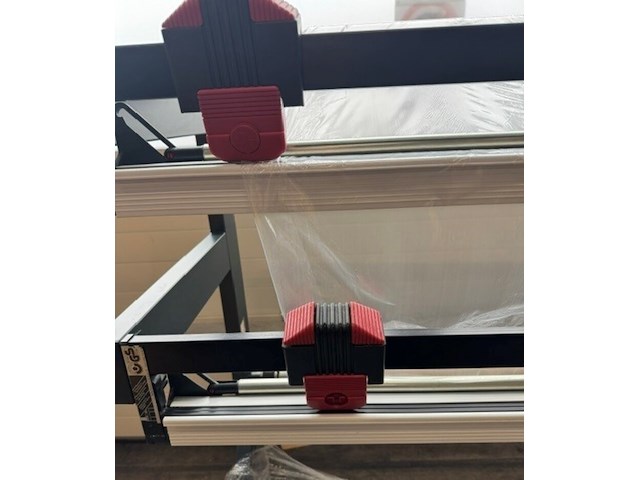 Houder pallet papier-folie rollen profishop, dubbele rol, grijs, bouwjaar 2018 - afbeelding 2 van  3