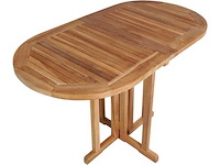 House nordic huelva teakhout inklapbare balkontafel (2x) - afbeelding 2 van  7
