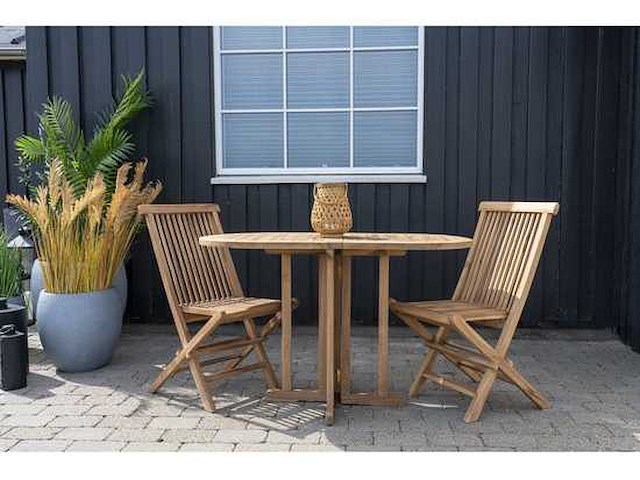 House nordic huelva teakhout inklapbare balkontafel (2x) - afbeelding 3 van  7