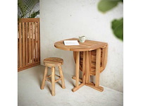 House nordic huelva teakhout inklapbare balkontafel (2x) - afbeelding 4 van  7