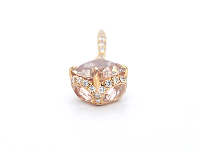 House of pertijs rosegouden oorbellen met diamant en edelsteen - afbeelding 2 van  9