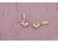 House of pertijs rosegouden oorbellen met diamant en edelsteen - afbeelding 3 van  10