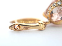 House of pertijs rosegouden oorbellen met diamant en edelsteen - afbeelding 8 van  10