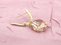 House of pertijs rosegouden oorbellen met diamant en edelsteen - afbeelding 9 van  10