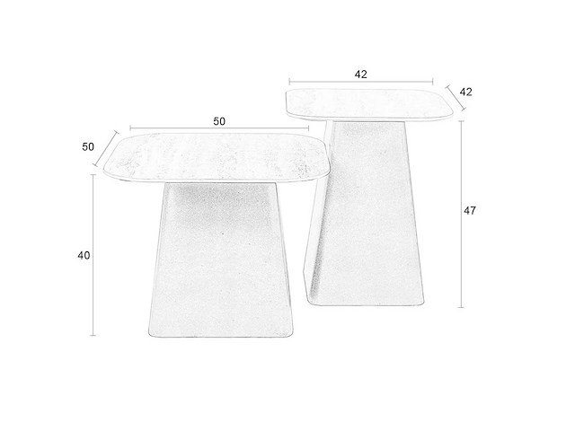 Housecraft living baru travetin-look salontafel (2x) - afbeelding 2 van  9