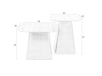 Housecraft living baru travetin-look salontafel (2x) - afbeelding 6 van  6